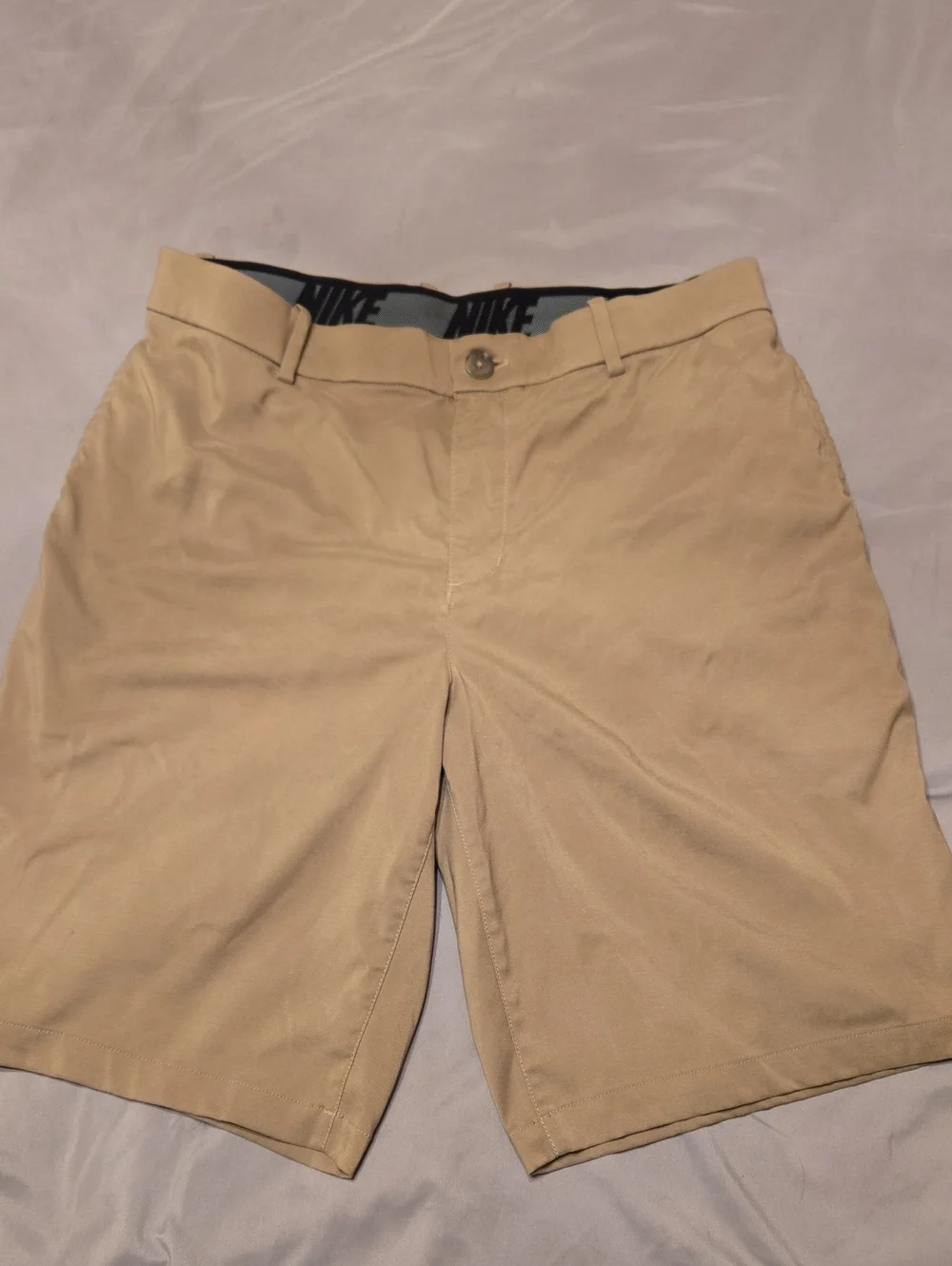 Nike Men’s Tan Flat-Front Shorts